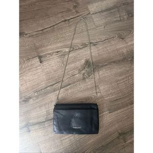 Sam And Libby Faux Leather  Black Purse With Studs And A Silver Chain.